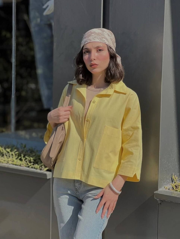 شومیز باکسی دو جیب
