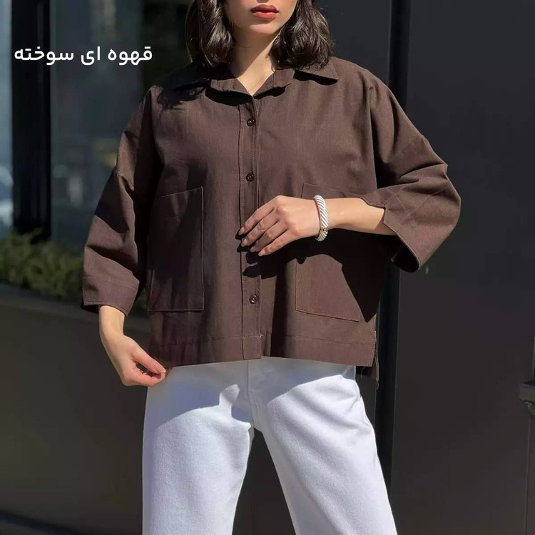 شومیز باکسی دو جیب