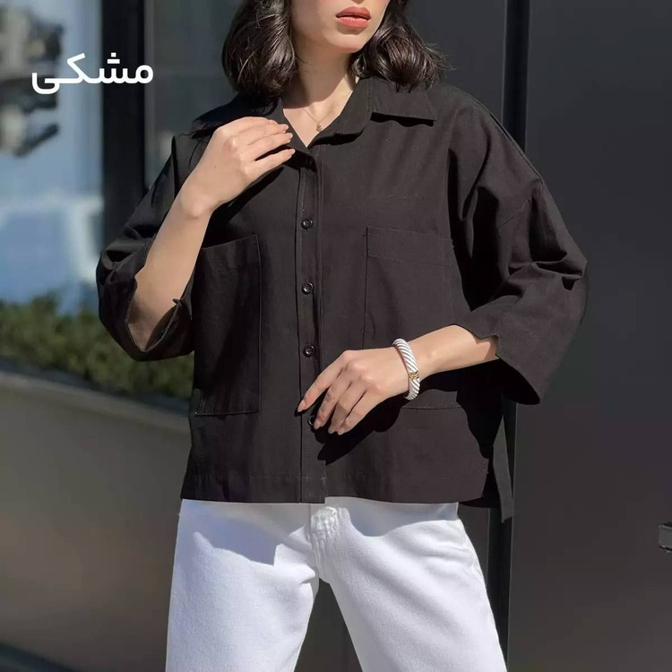 شومیز باکسی دو جیب