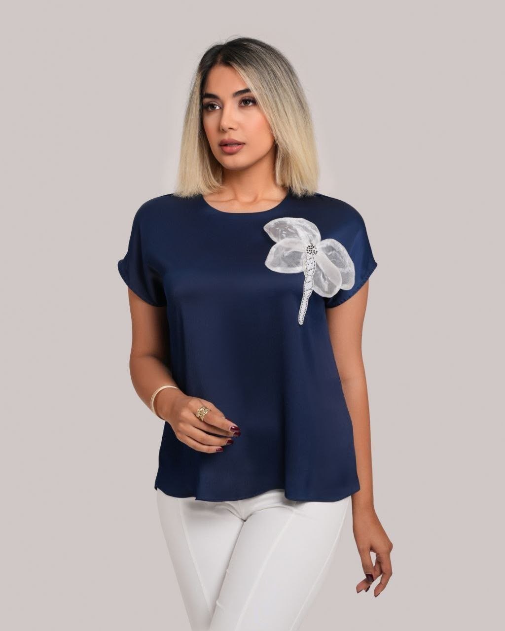 شومیز مجلسی زنانه  گل برجسته